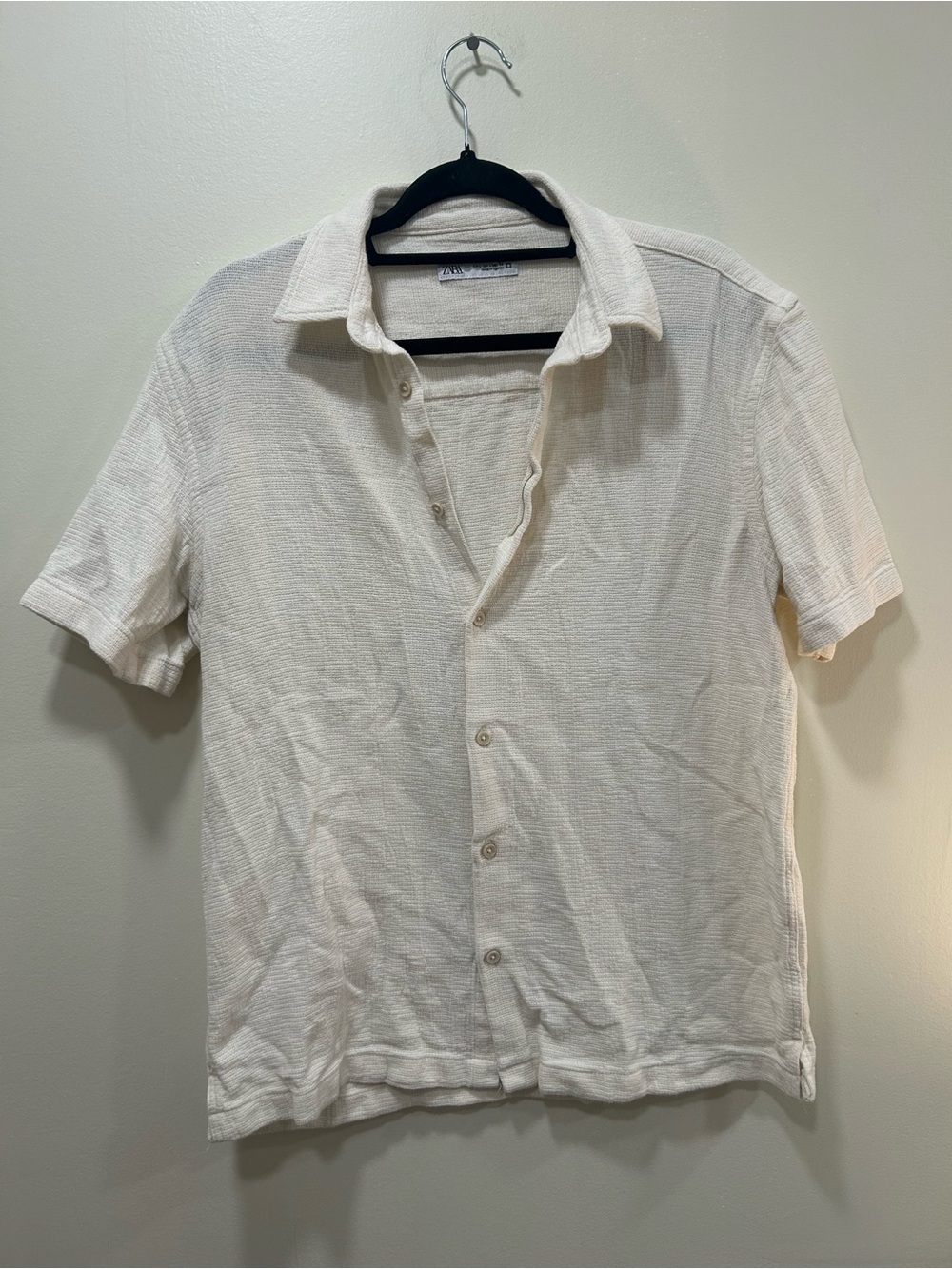 Zara Mens Knit Button Up